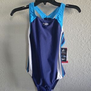 Speedo Blue and White Swimsuit
